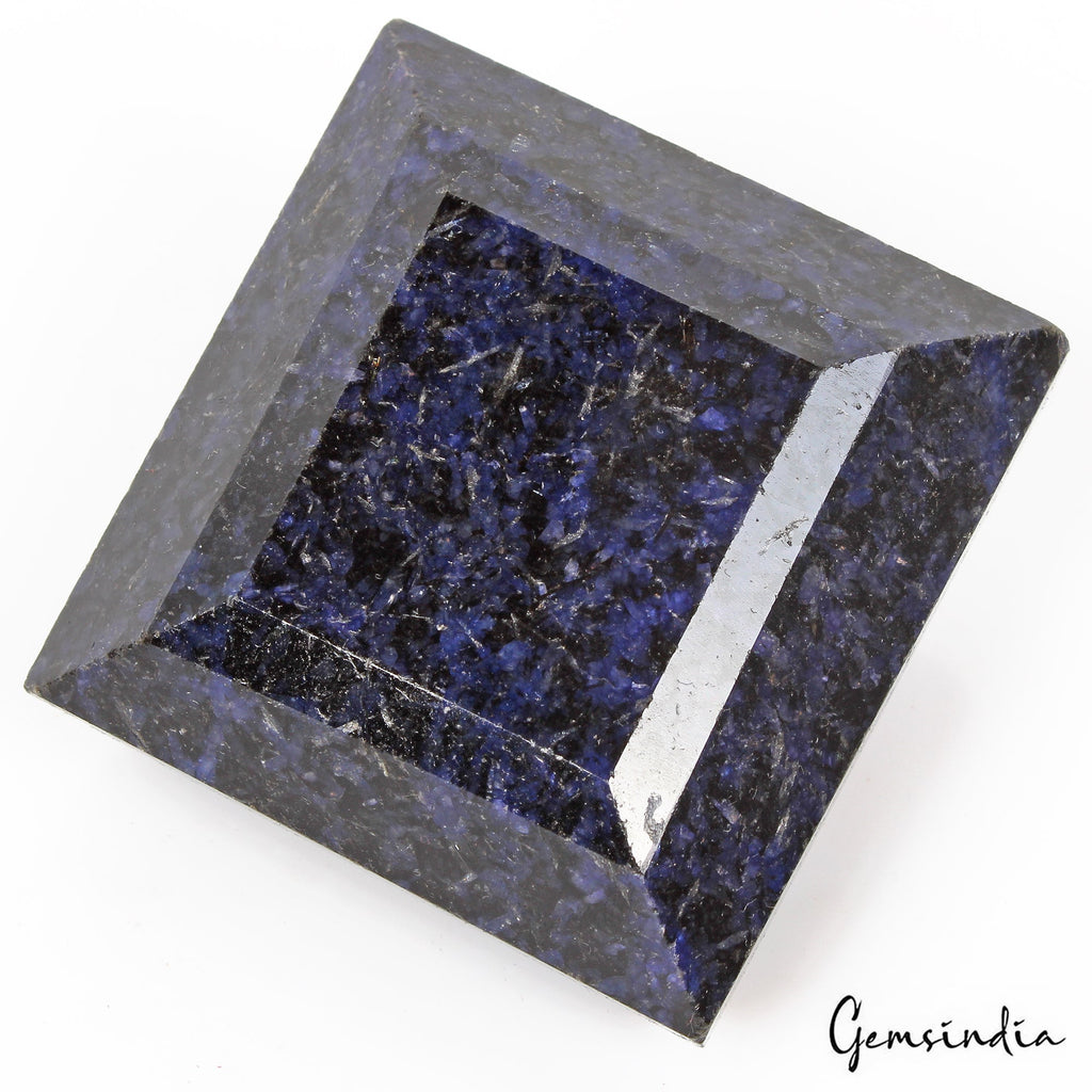 Huge 1830 Ct Natural African Dark Blue Sapphire Square Cut Earth Mined Loose Gem