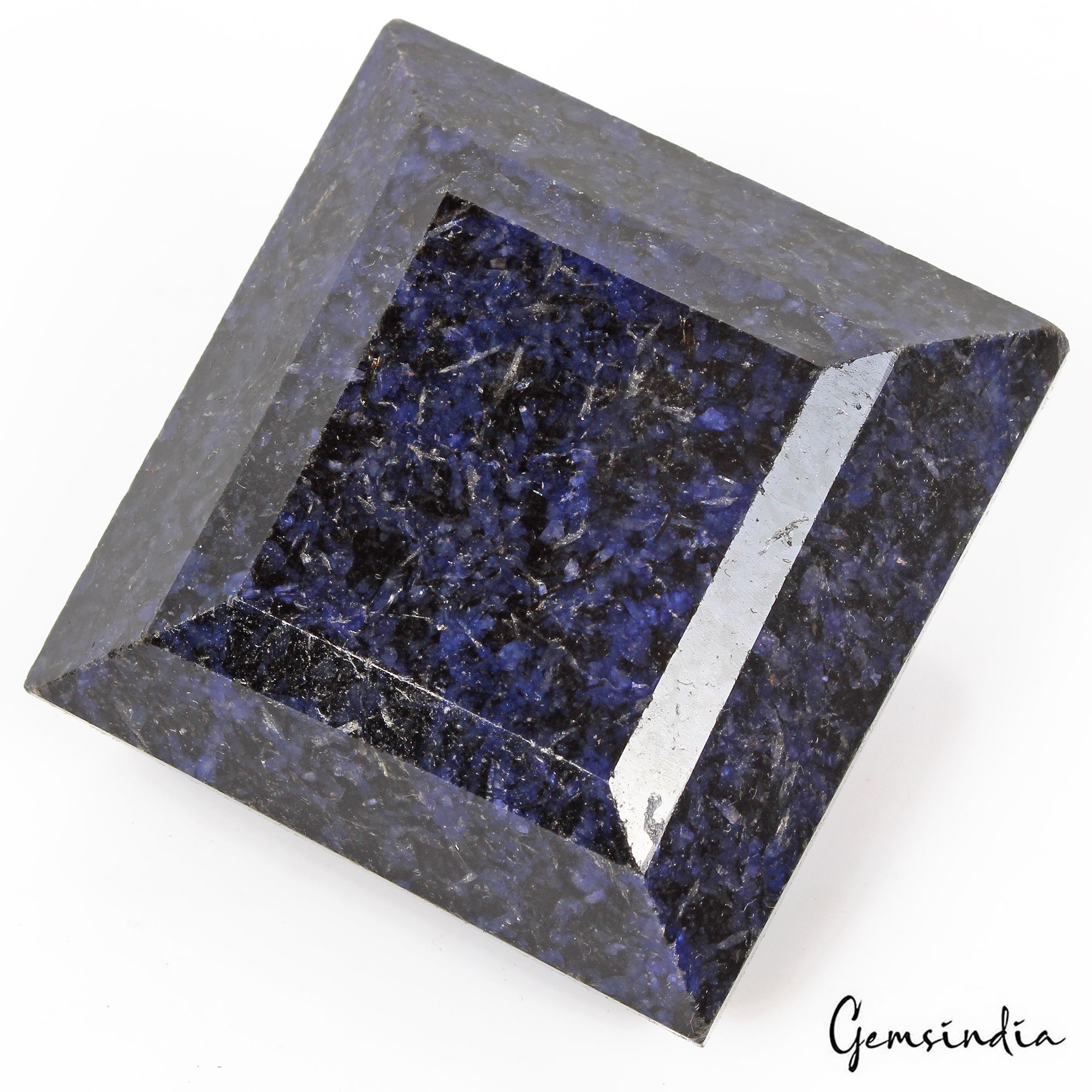 Huge 1830 Ct Natural African Dark Blue Sapphire Square Cut Earth Mined Loose Gem
