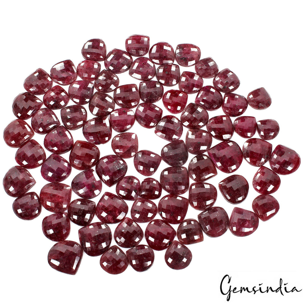 2500 Cts Natural Red Ruby Pear/ Heart checker Cut Loose 20-26m Gemstone ~ 74 Pcs