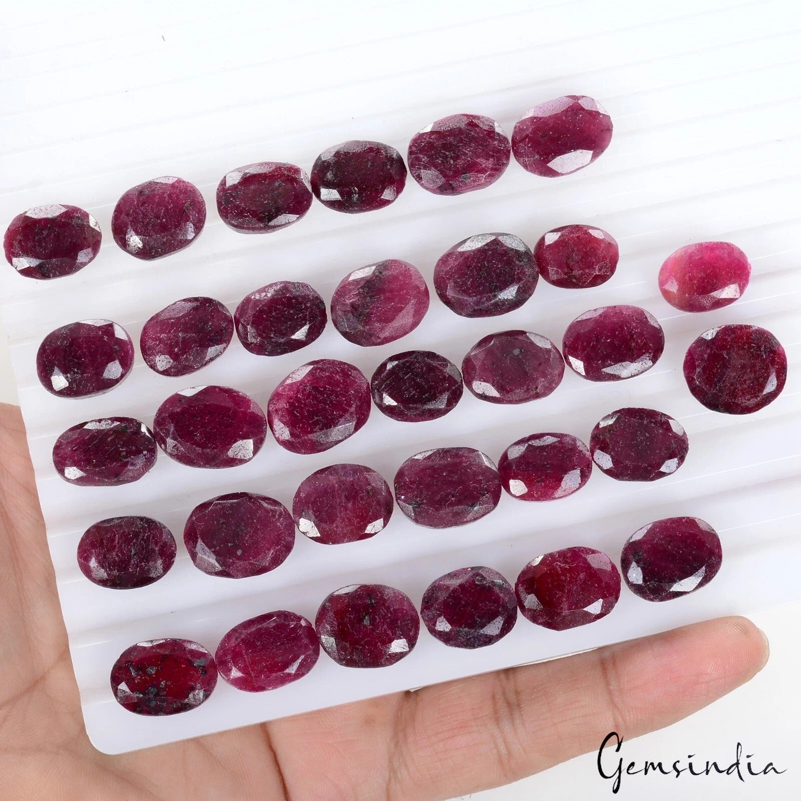 500 Cts Natural Red Ruby Oval Cut Ring Size Loose Madagascar Gems Wholesale Lot