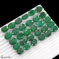 480 Ct Natural Green Brazilian Emerald Oval Cut Wholesale Loose Gems Lot 30 Pcs
