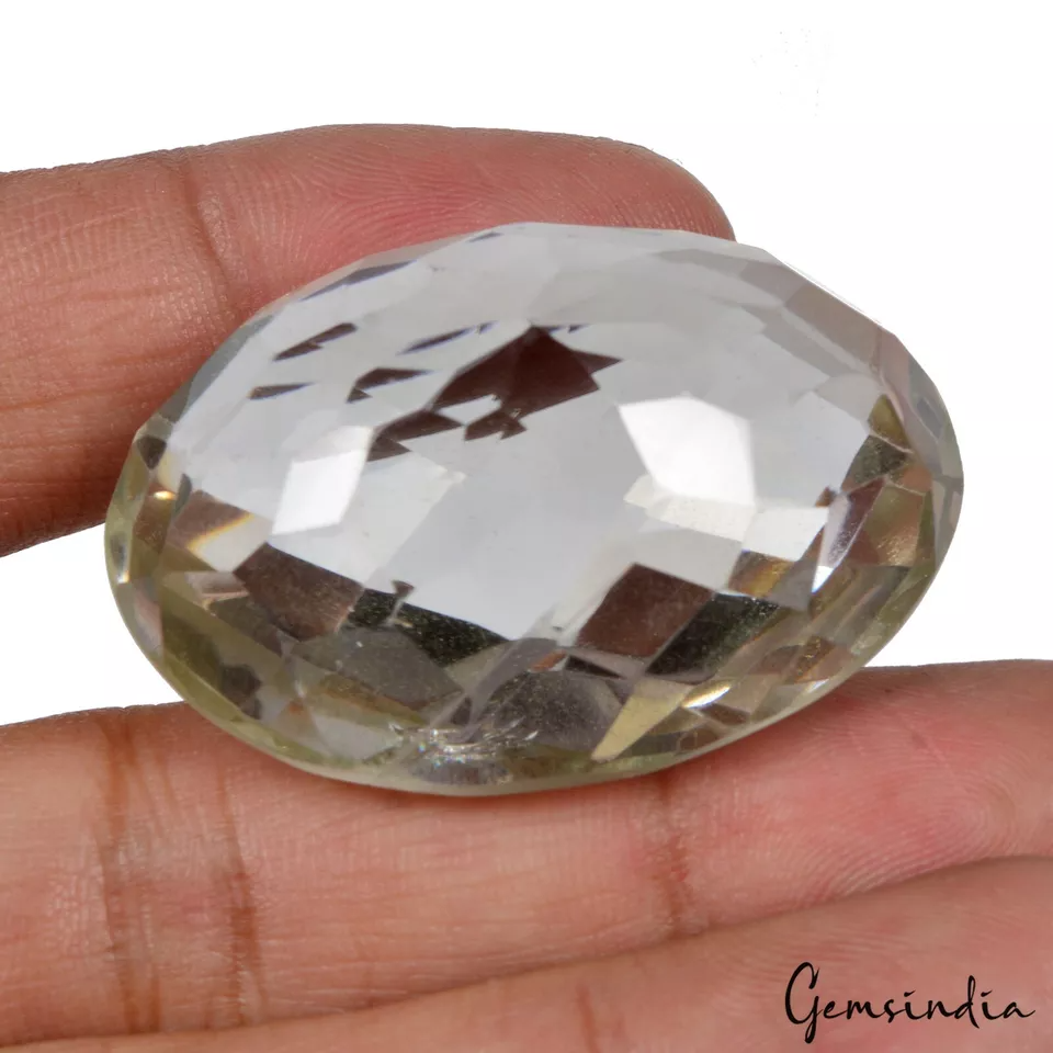 168.30 Ct Natural Untreated Smoky Crystal Quartz Oval Checker Cut Loose Gemstone