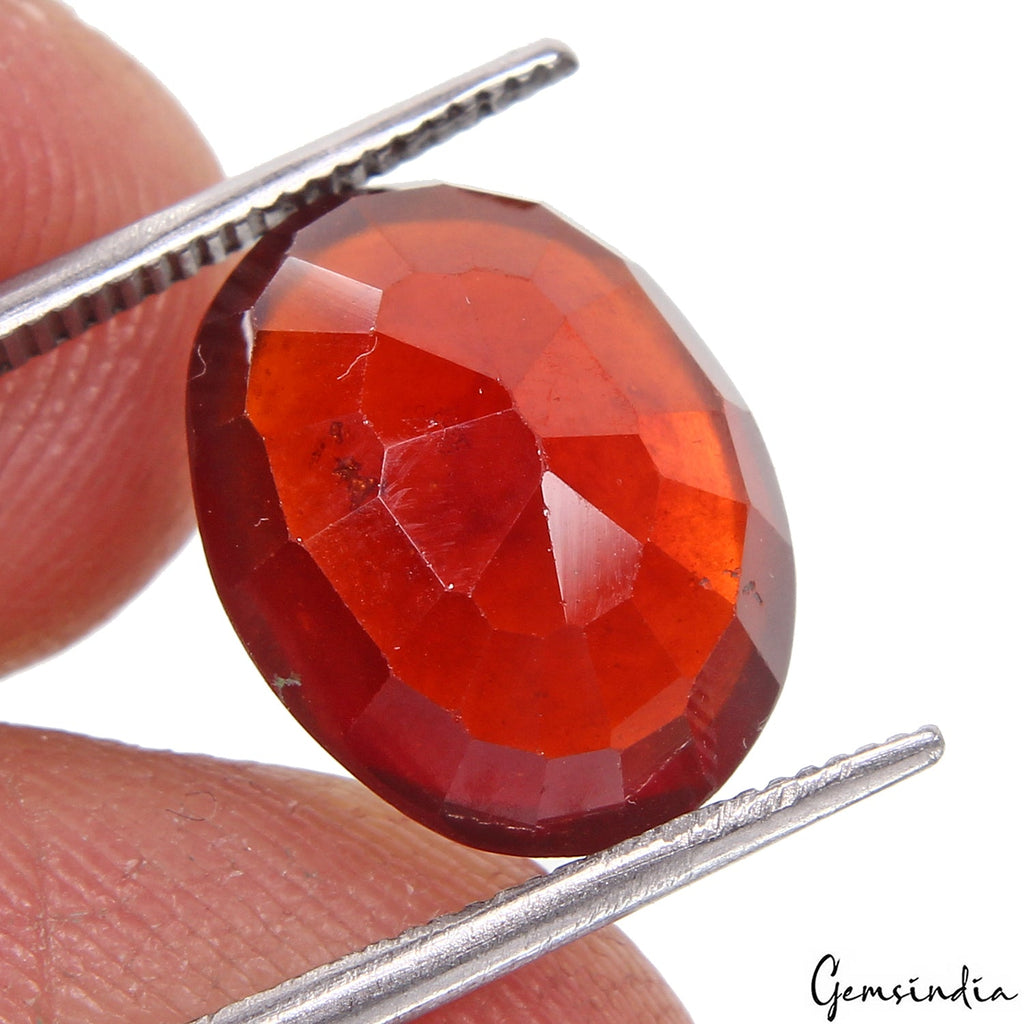 7.80Ct Natural Hessonite Garnet Oval Cut IGL&I Certified Huge Top Grade Gemstone