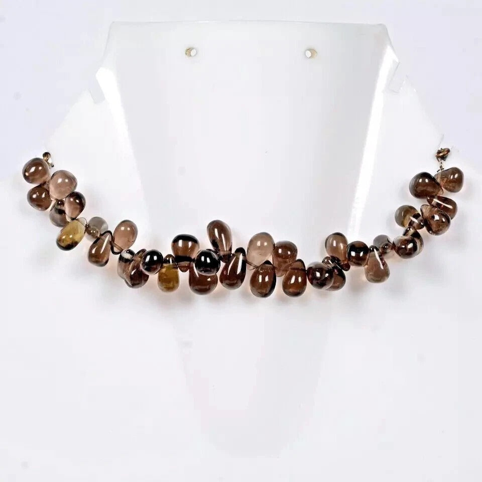 Smoky Quartz Beaded Strand — 8mm to 11mm, 95.00 Ct, Madagascar