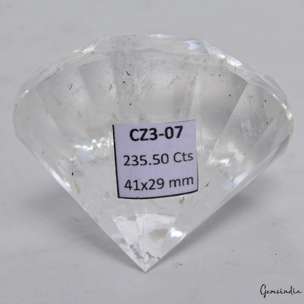 235.50 Cts Natural Diamond Cut White Quartz Crystal Mineral Loose Huge Size Gem