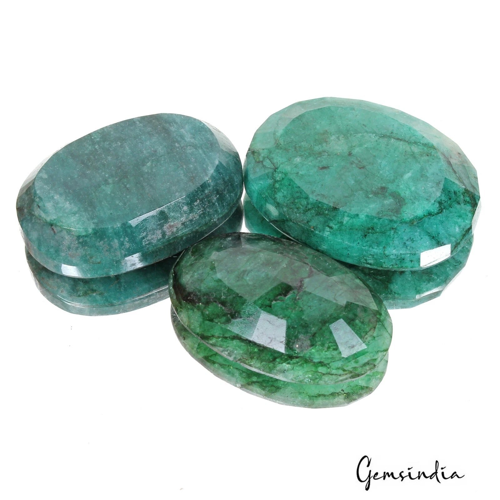 1020 Cts/3 Pcs Natural Brazilian Green Emerald Oval Cut Loose Wholesale Gems Lot
