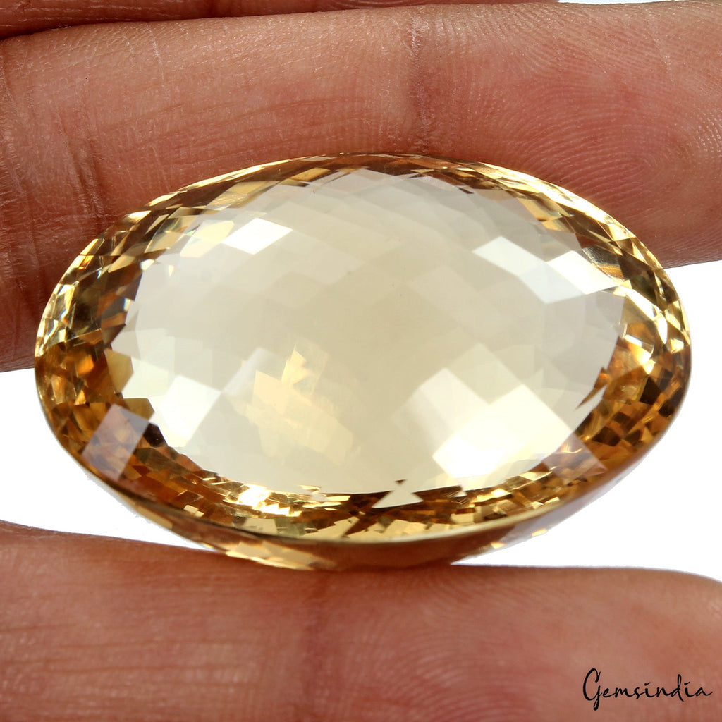 VVS 145.40 Cts Natural Golden Citrine Certified Huge Pendant Size Loose Gemstone