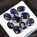 Certified 46 Ct/10 Pcs Natural Blue Ceylon Sapphire Oval Cut Gem Lot For Jewelry