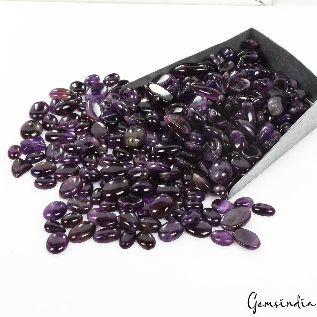 1 Kilo-Natural Untreated Purple Amethyst Mix Cab Loose Wholesale Gemstones Lot