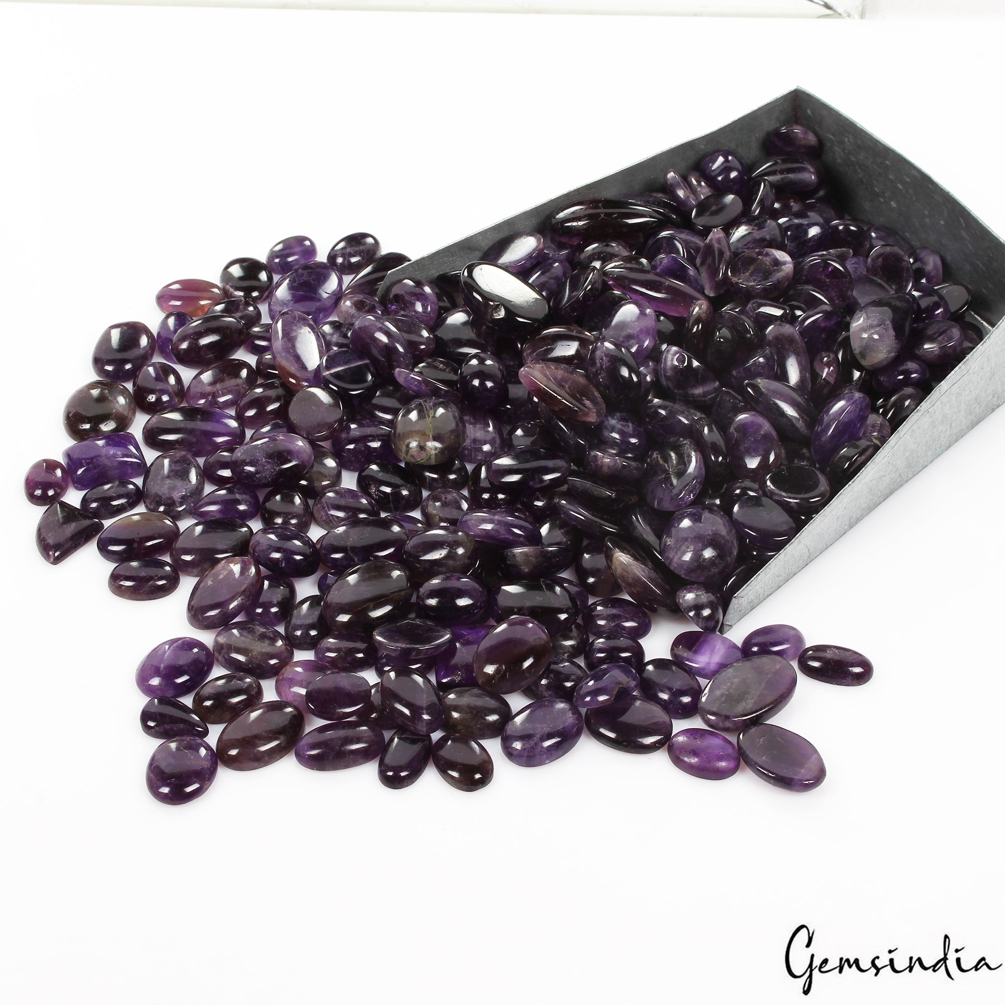 1 Kilo-Natural Untreated Purple Amethyst Mix Cab Loose Wholesale Gemstones Lot