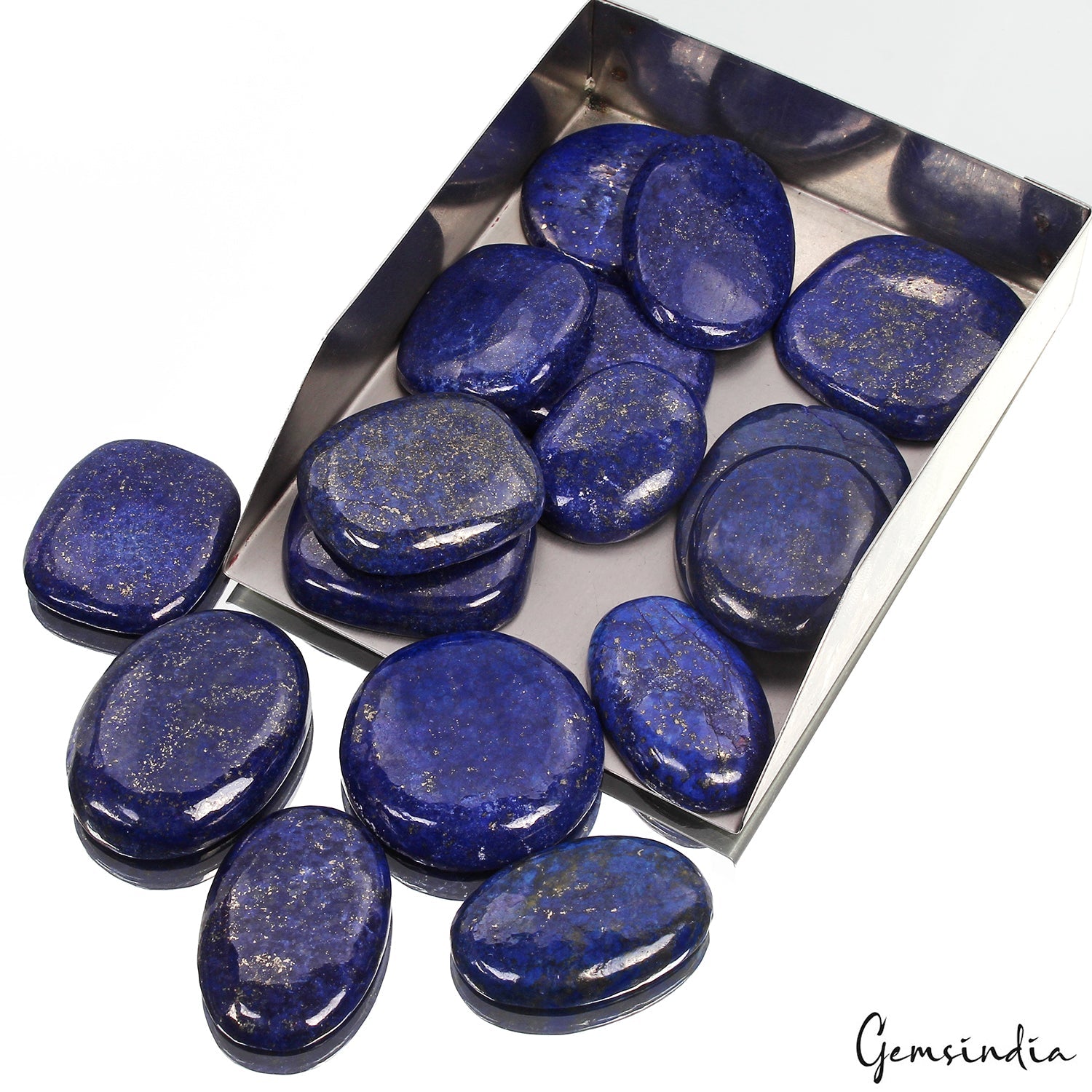 1130 Cts/16 Pcs Natural Blue Lapis Lazuli w Gold Flecks Mix Loose Wholesale Gems