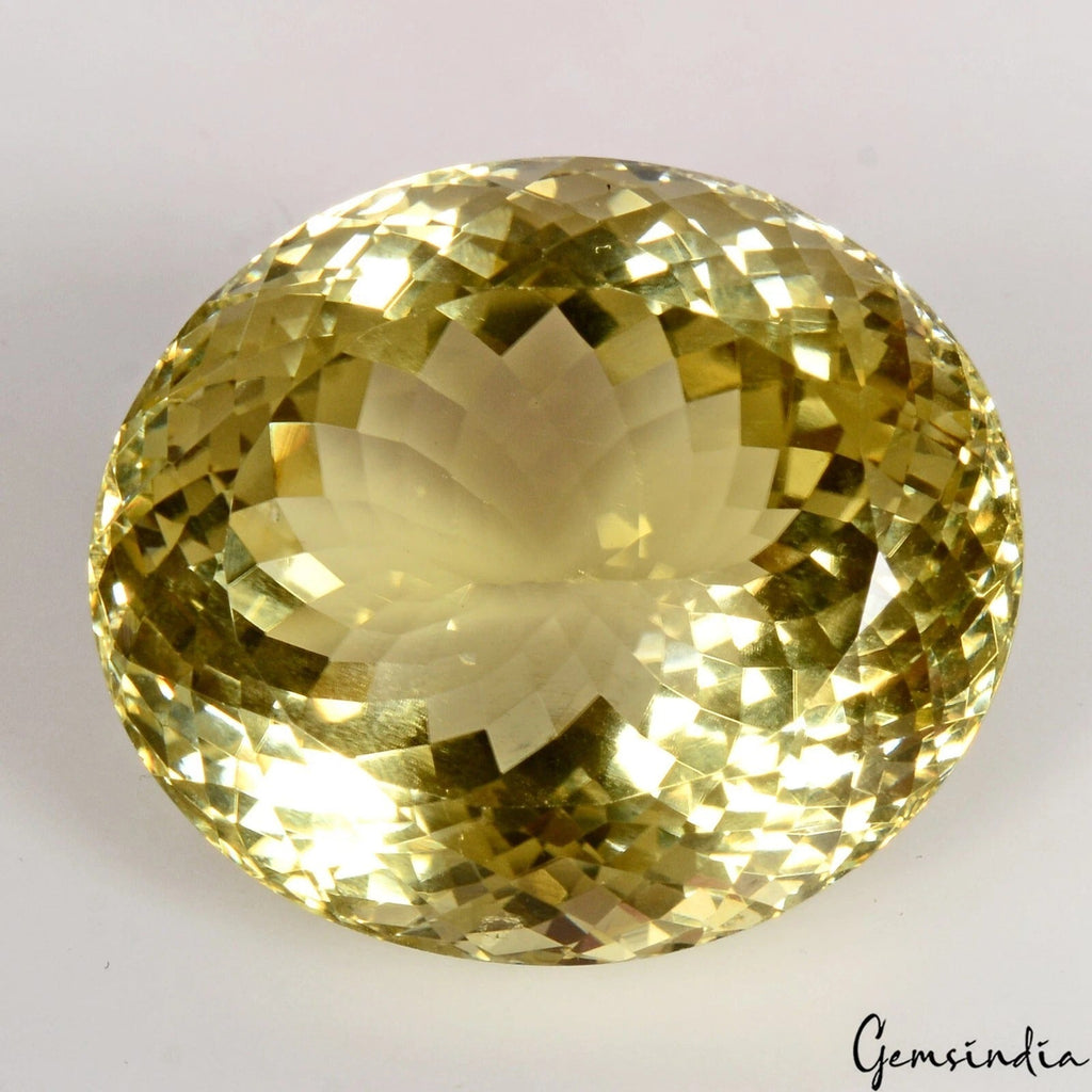 48.90 Ct Mesmerizing Luster Yellow Natural Brazilian Citrine Oval Loose Gemstone