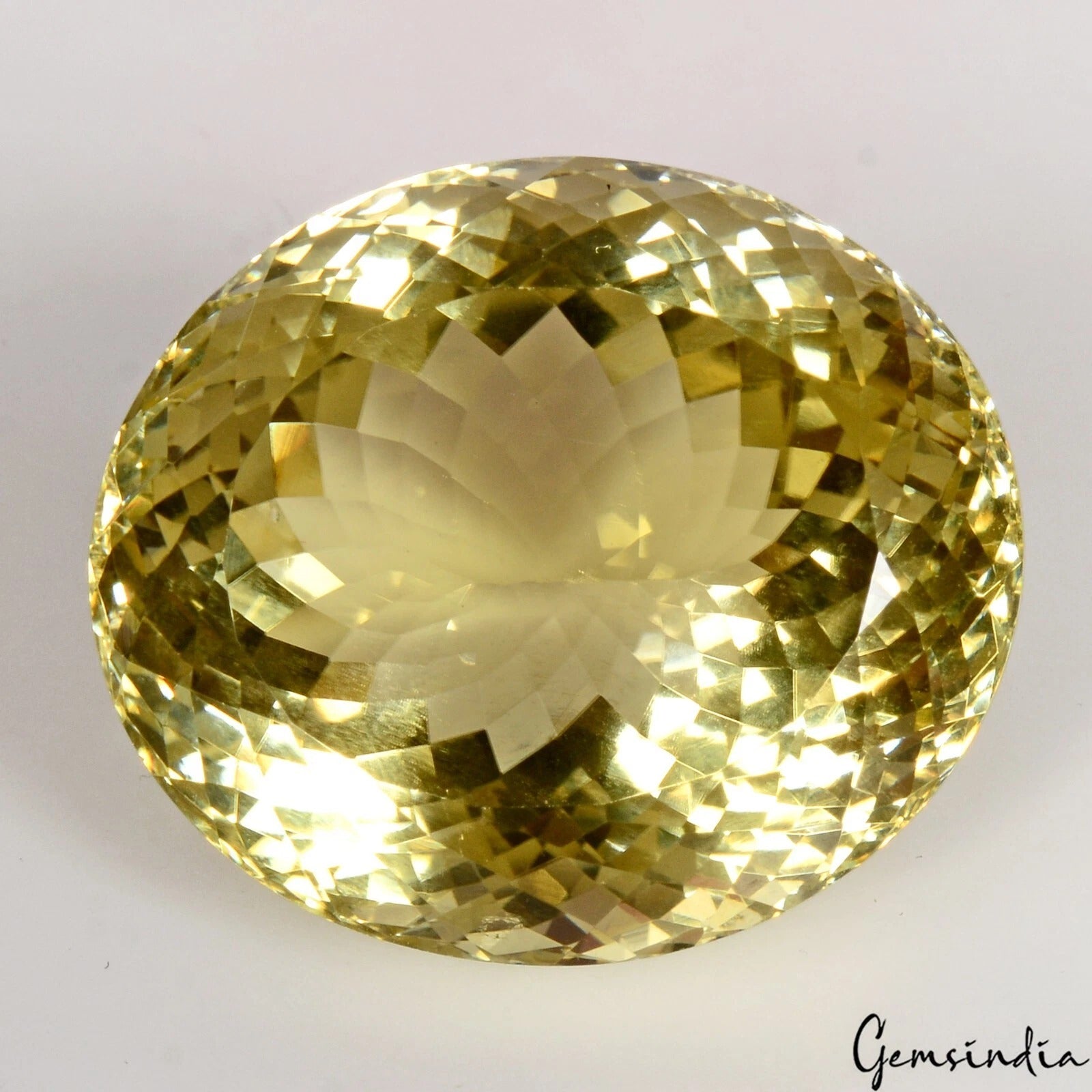48.90 Ct Mesmerizing Luster Yellow Natural Brazilian Citrine Oval Loose Gemstone