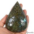 2160Ct Natural Untreated Blue Shine Labradorite Pear Hand Carved Museum Size Gem