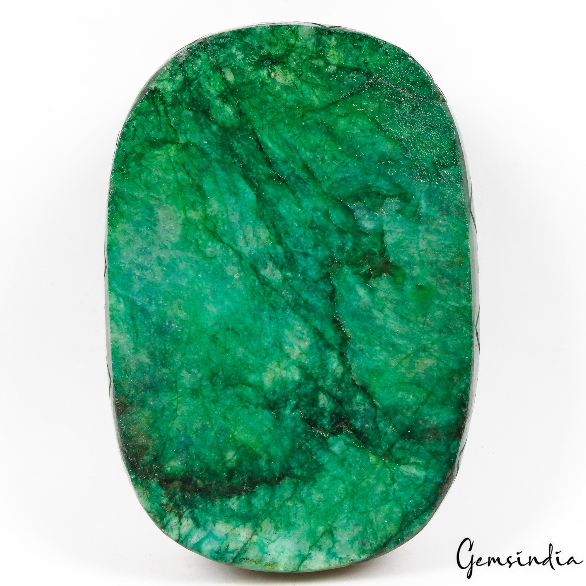 2830 Ct Natural Brazilian Green Emerald Oval Cut Hand Carved Huge Size Loose Gem