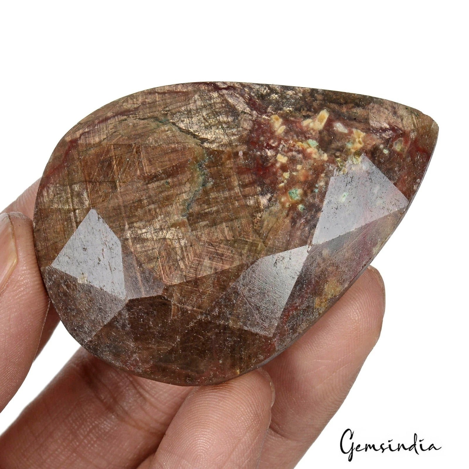 480 Cts Natural Unheated Golden Brown Sapphire Pear Faceted Cut Loose Huge Gem