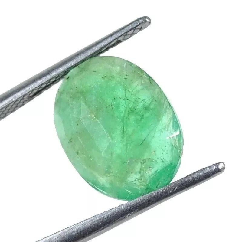 Emerald Loose Gemstone, Untreated, Green — 13x9x4.5mm, 3.70 Ct, Zambia