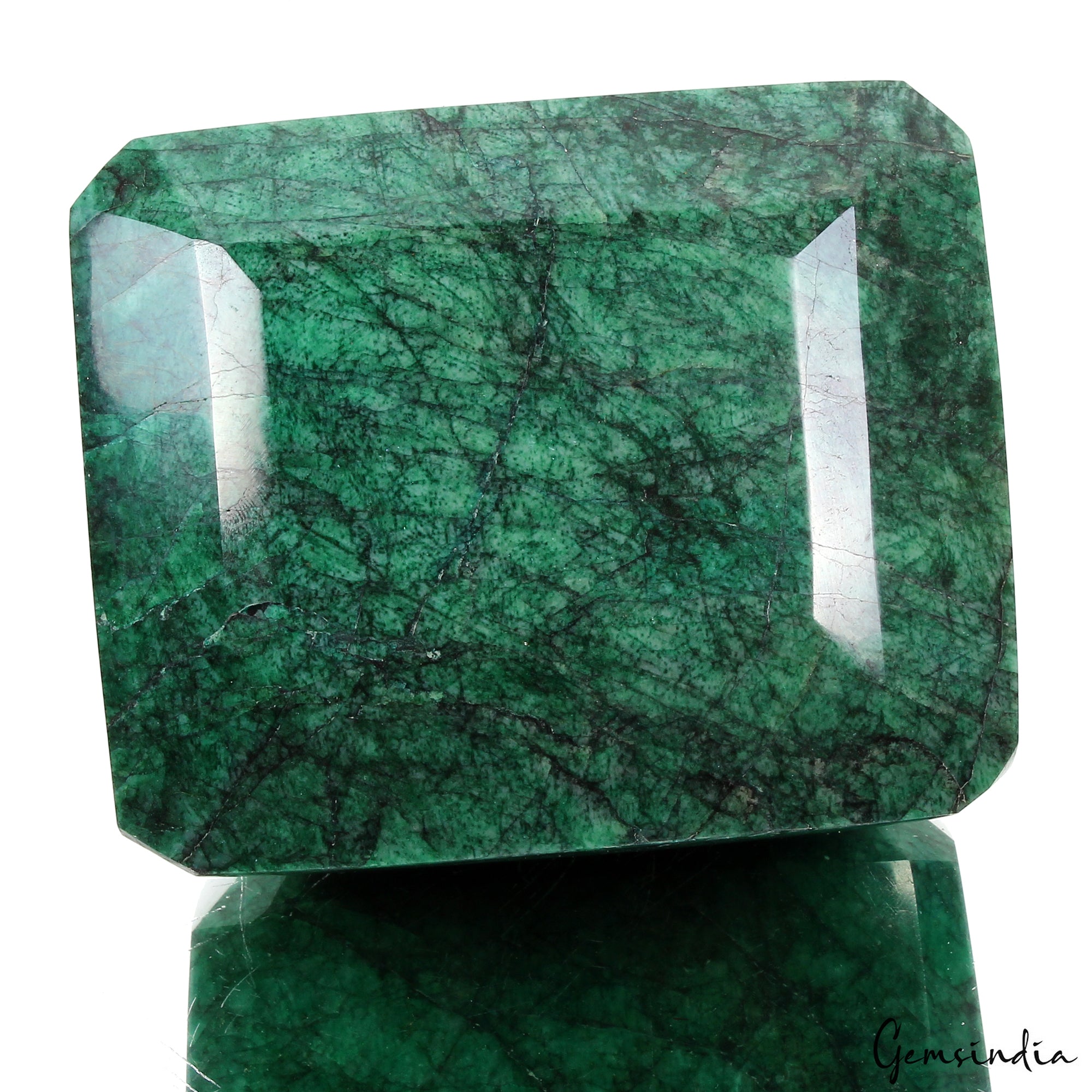Huge 2 Kilo Natural Green Emerald Octagon Cut Earth mined Loose Gemstone, Brazil