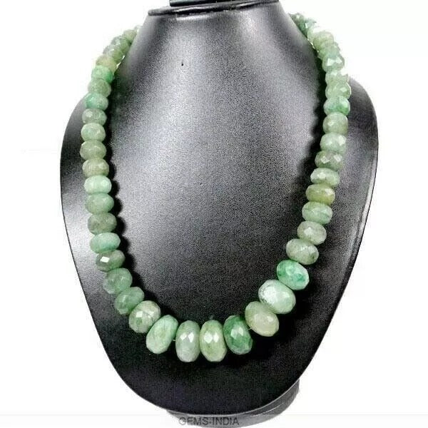 Emerald Necklace, Color Enhanced, Green — 10mm to 20mm, 990 Ct, Brazil