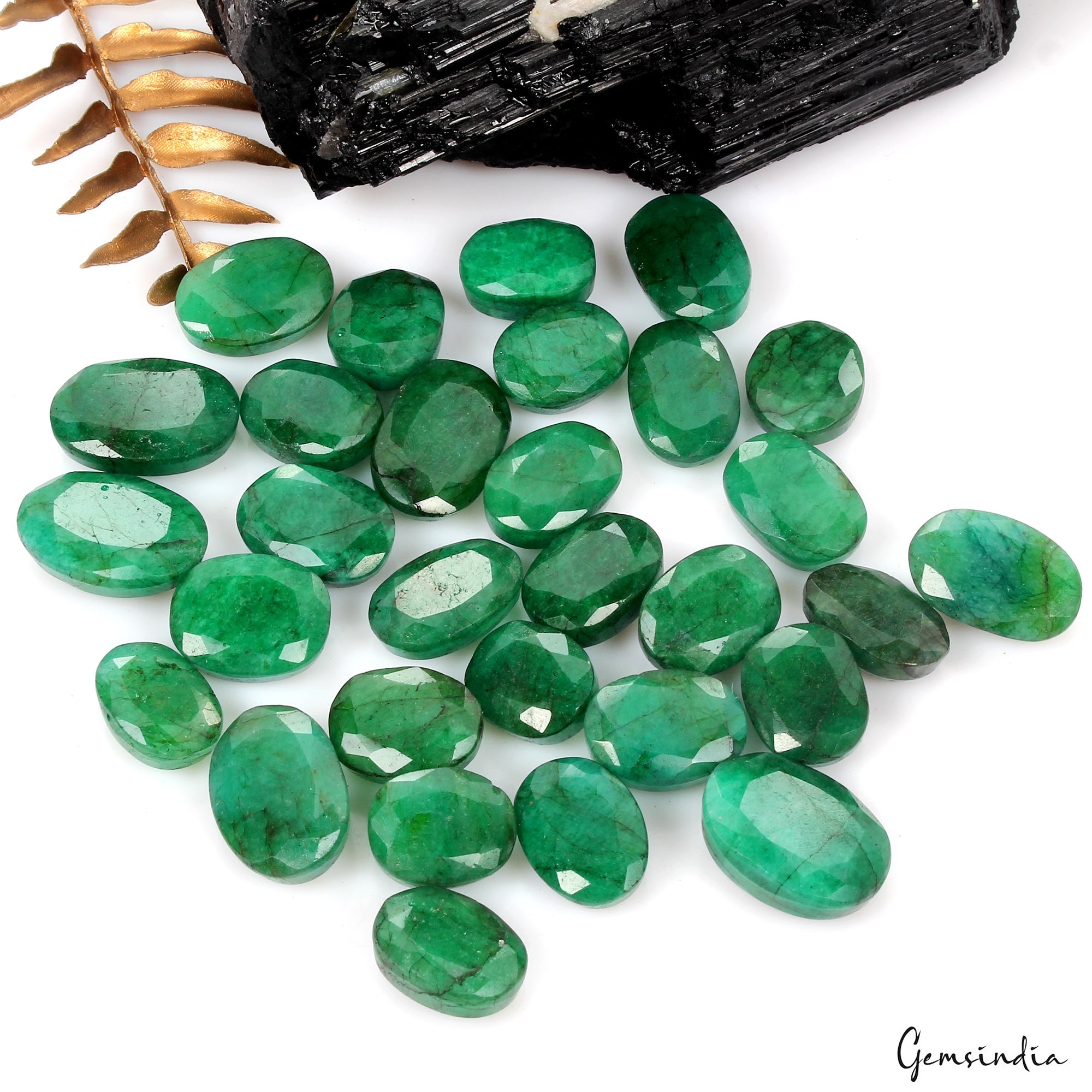 Certified Natural Green Emerald 700 Cts AAA+ Oval Cut Loose Gemstones lot~30 Pcs