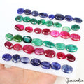 450 Ct Natural Blue Pink Beryl Emerald Mix Faceted Loose Wholesale Gems Lot 44Pc