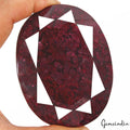 Certified 1960 Ct Natural African Dark Red Ruby Oval faceted Huge Size Loose Gem