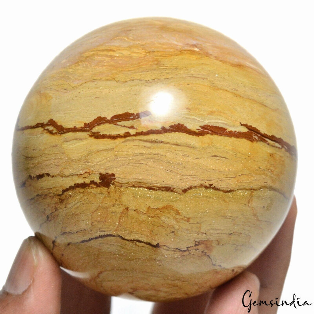 Picture Jasper Sphere, Untreated — 2.75 Inch, 0.500 Kg (2500 Ct)