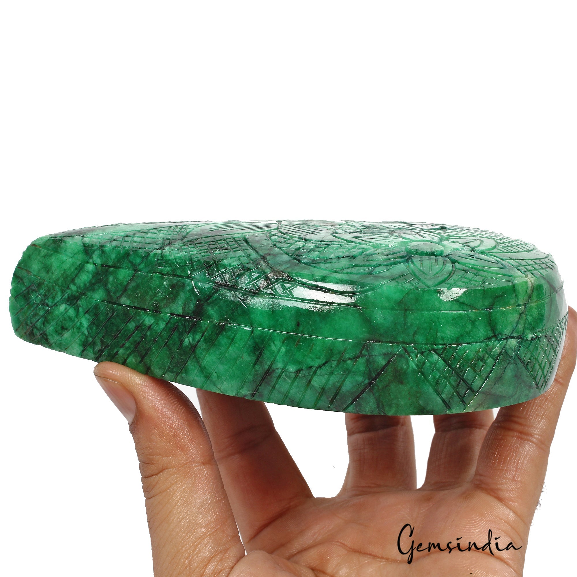 4040 Cts Natural Brazilian Green Emerald Pear Carving Masterpiece Huge Size Gem