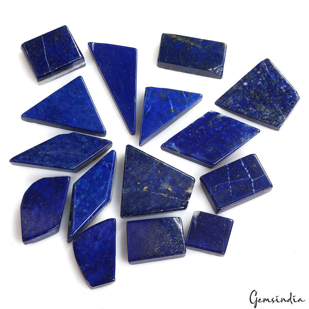 338.50 Ct Natural Blue Lapis Lazuli Mix Cabochon Loose Wholesale Gemstone Lot