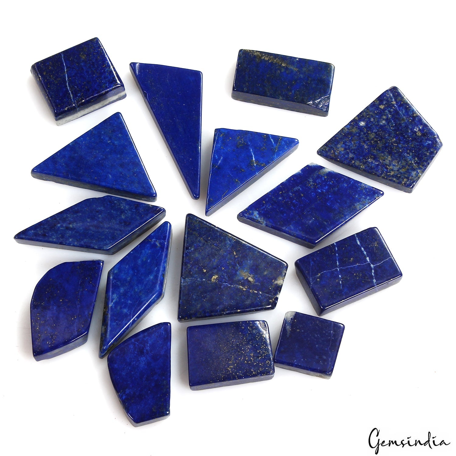 338.50 Ct Natural Blue Lapis Lazuli Mix Cabochon Loose Wholesale Gemstone Lot