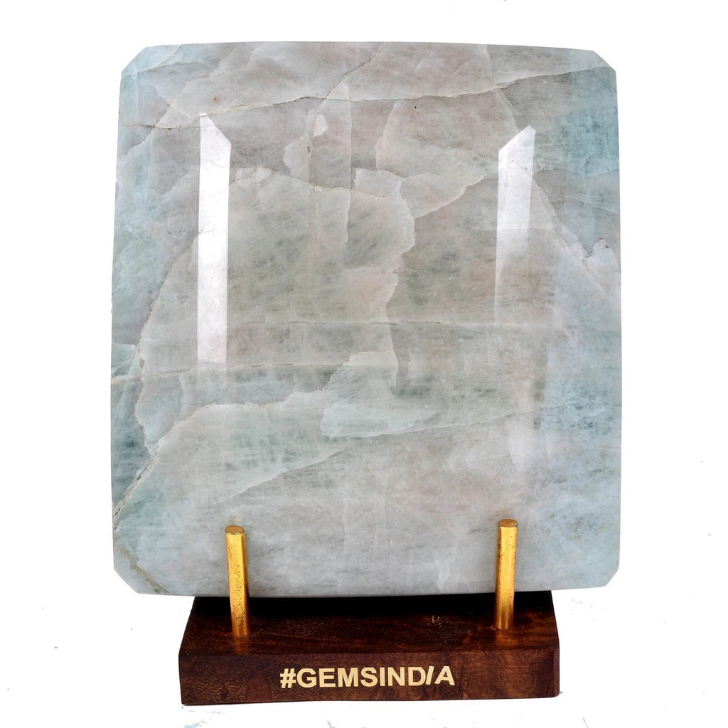 Blue Beryl Loose Gemstone, Untreated — 4.6x4.2x2.6 Inch, 6600 Ct (1.32 Kg), Brazil