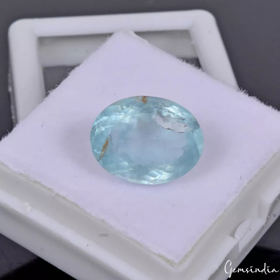 4.80 Cts Natural Untreated Nice Blue Aquamarine Oval Cut Loose Jewelry Gemstone