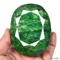 Large 2760 Ct Natural Green Brazilian Emerald Oval Faceted Earth Mined Gemstone
