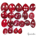 121.30 Cts/20 Pcs Natural Rich Red Ruby Mixed Checker Cut Loose Gems For Jewelry