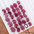 93.10Ct/29 Pc Natural Mozambique Red Ruby Oval Cut 8-12mm Loose Jewelry Gemstone