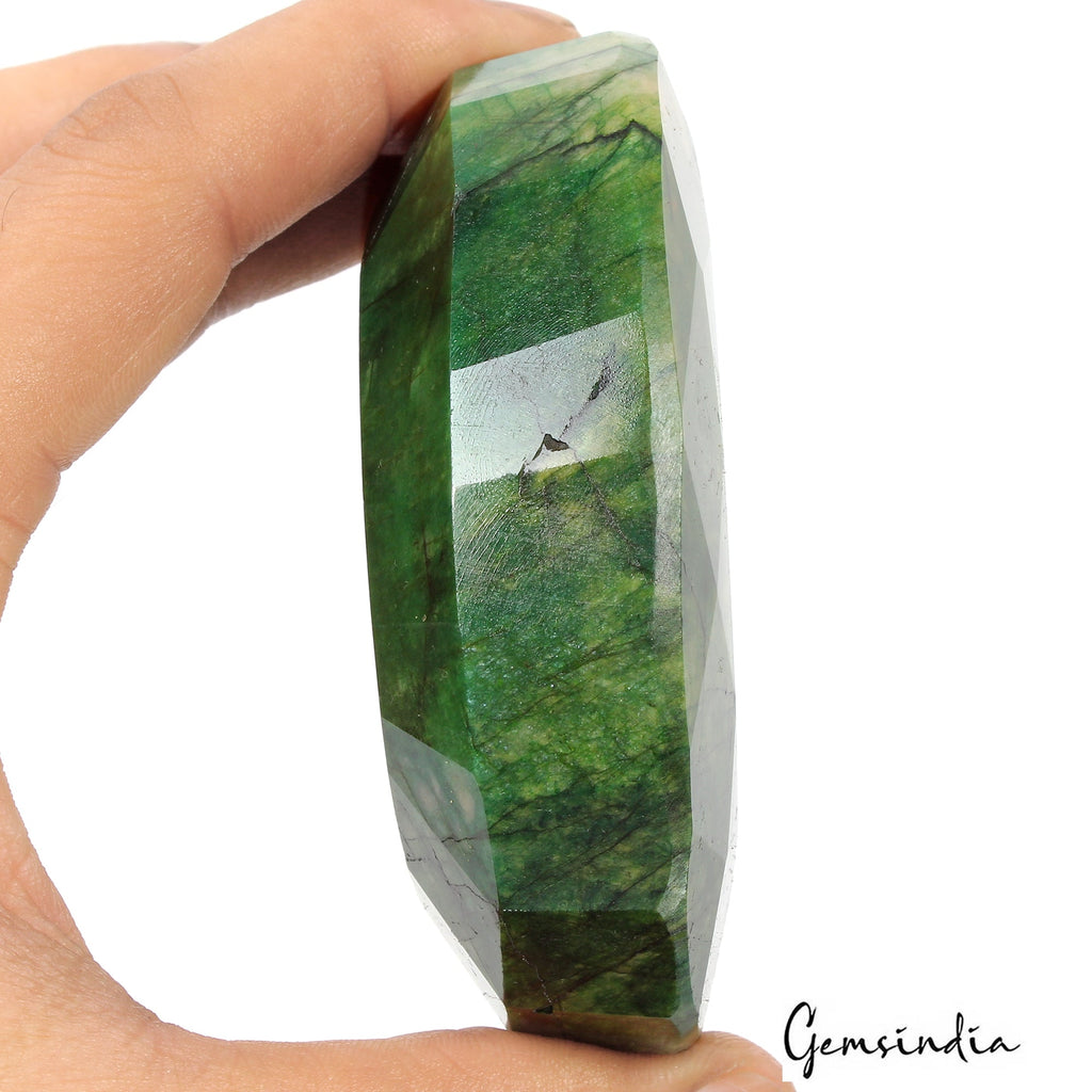 1920 Ct Natural Green Brazilian Emerald Oval Cut Faceted Earth Mined Loose Gems