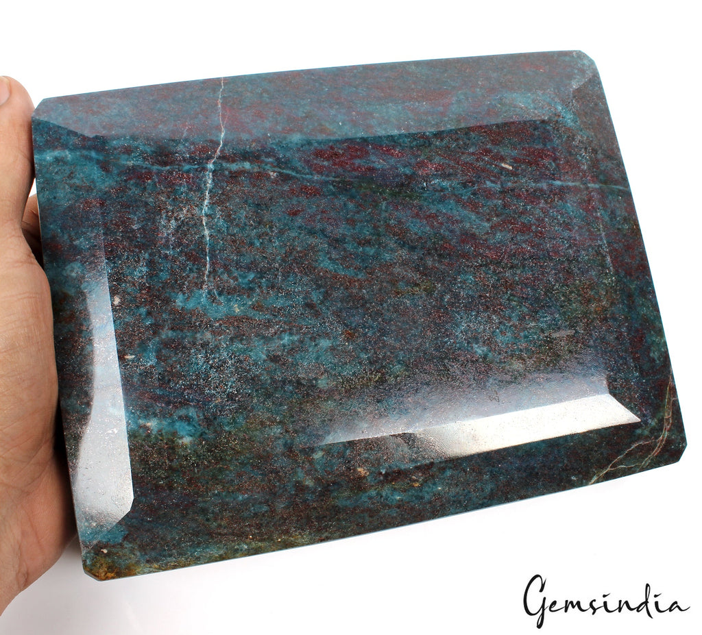 4.5 kilo Natural Untreated Ruby Kyanite Octagon Cut Huge Earth mined Gemstone