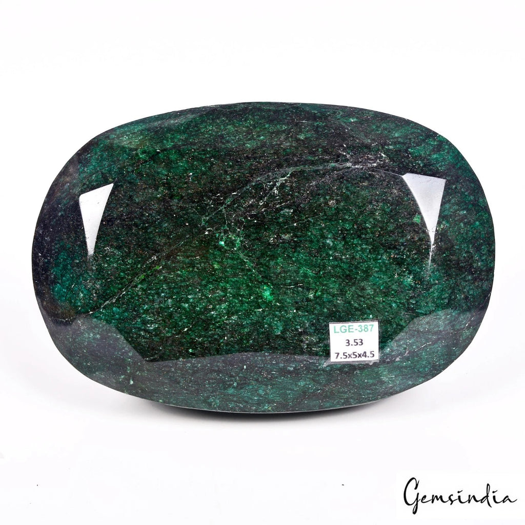 Brazilian Emerald Loose Gemstone, Oval Cut, Color Enhanced — 7.5x5x4.5 Inch, 17650 Ct (3.53 Kg), Brazil