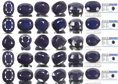 African Blue Sapphire Lot, Loose Gemstone, Color Enhanced — 5 Pieces, 74mm to 92mm, 11840 Ct (2.3 Kg), Africa