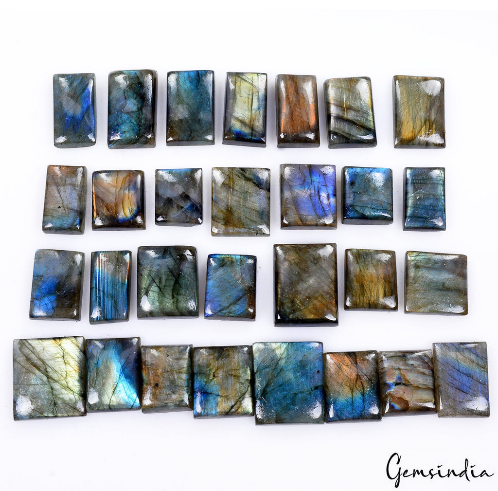 840 Cts/29 Pcs Natural Untreated Multi Shine Labradorite Baguette Cut Loose Gems