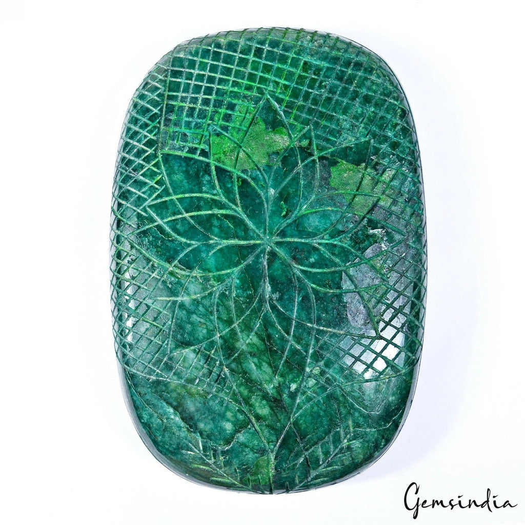 Museum Size 2800 Cts Natural Brazilian Green Emerald Oval Hand Carved Huge Gem