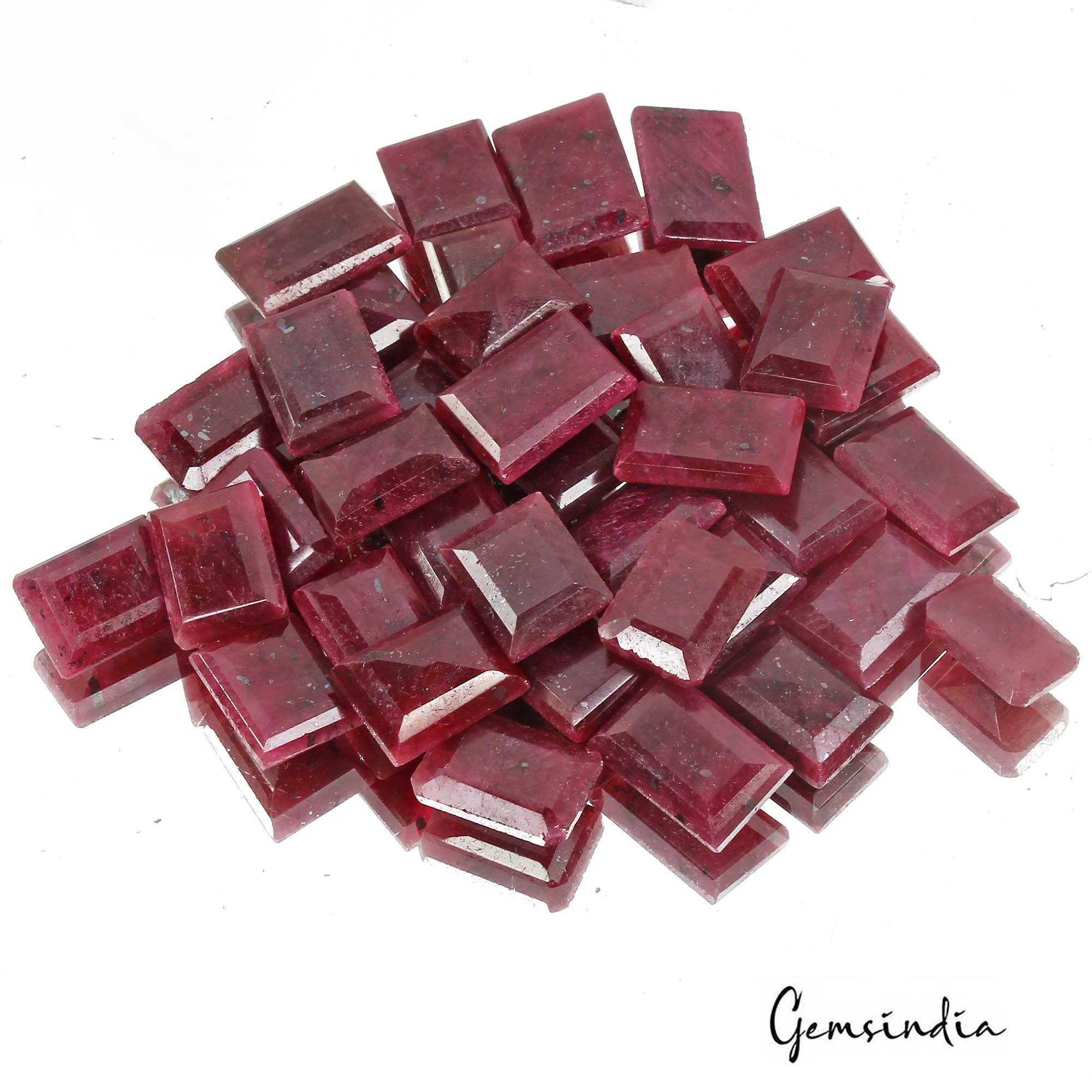 Certified 800 Ct/38 Pcs Natural Red Ruby Baguette Cut Loose Gems Lot For Jewelry