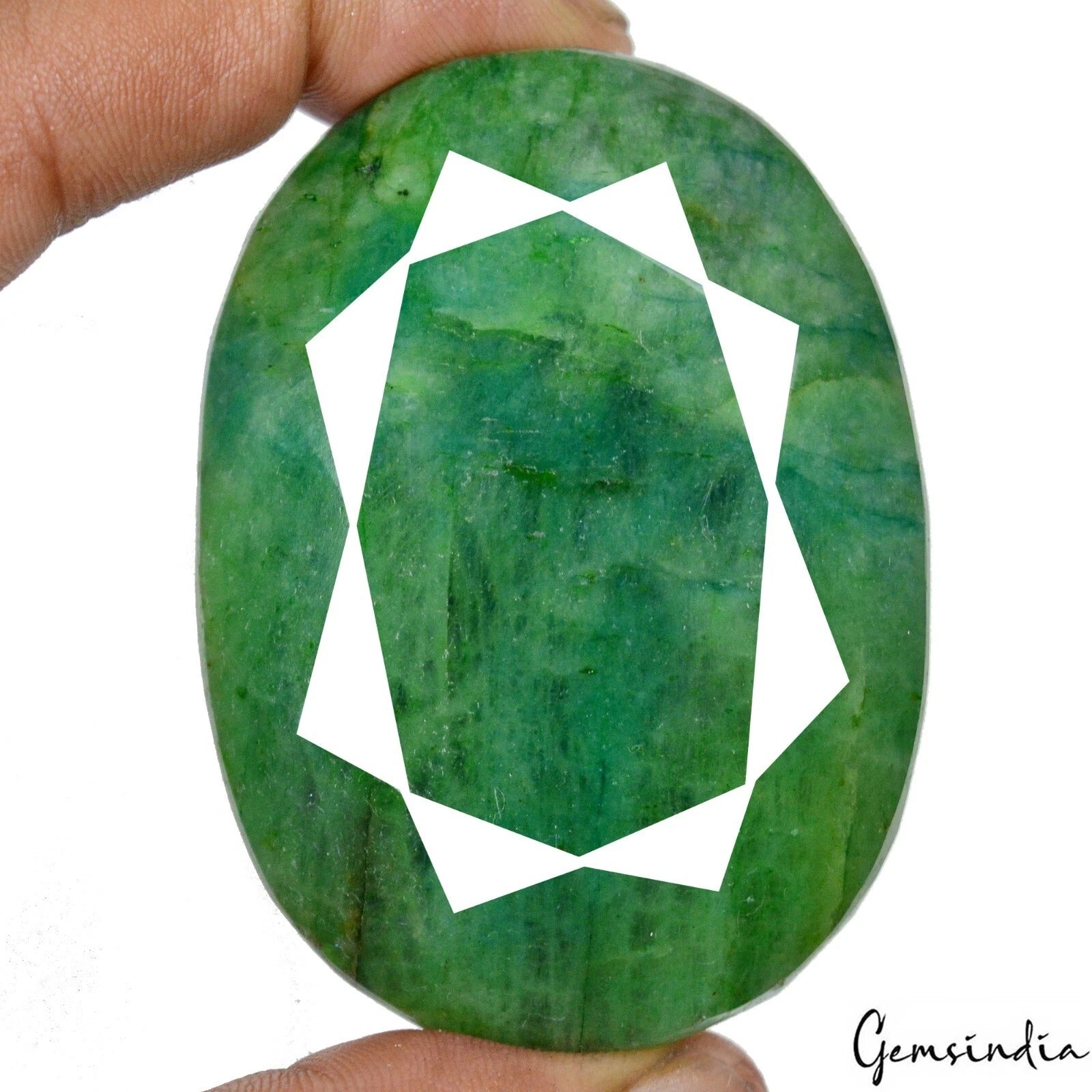 Certified 760 Cts Natural Brazilian Green Emerald Oval Cut Loose Earth Mined Gem