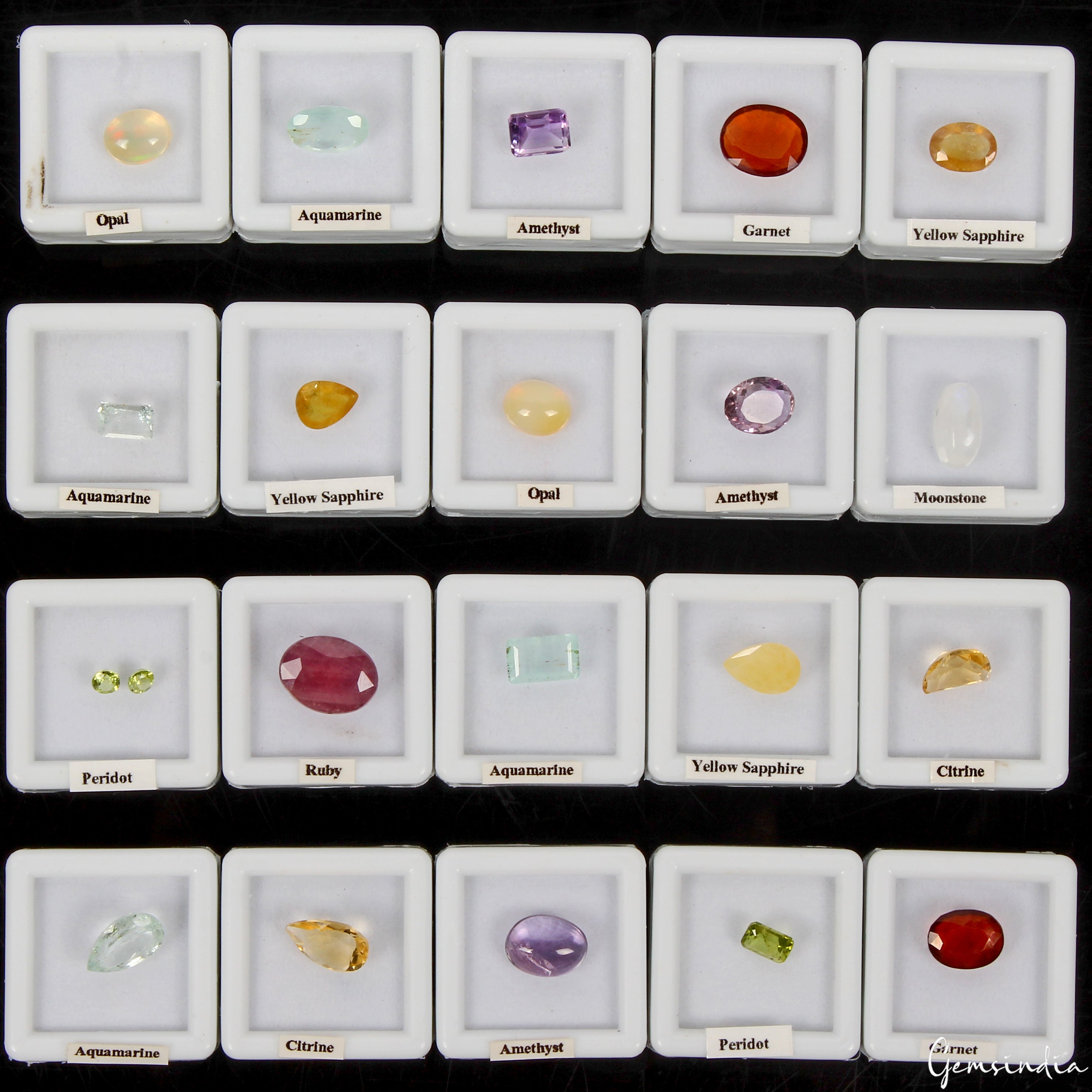 21 Pcs Estate Genuine Precious Loose Mix Cut Jewelry Multi Gemstones Collection