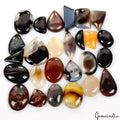 840 Ct/26 Pcs Natural Untreated Multi Color Onyx Mixed Cab Loose Gems Wholesale