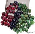 Certified 670 Ct Natural Ruby Emerald Sapphire Mix Cab Ring Size Gemstones Lot