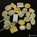 220 Ct/23 Pcs Natural Yellow Green Beryl Mixed Cut Loose 13-16mm Gemstones Lot