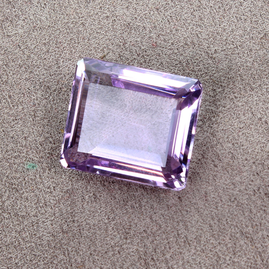 AAA 25.00 CT Emerald Cut Large Purple Amethyst Loose Gemstone for Ring & Pendant