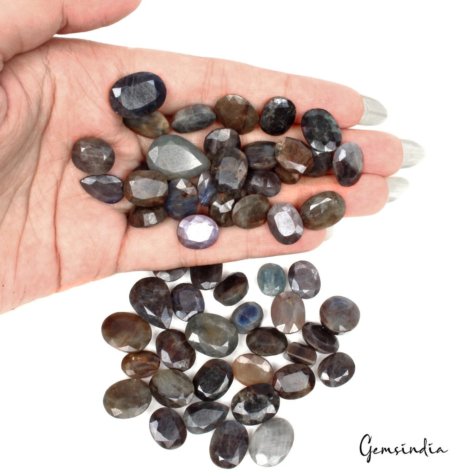 410 Ct/54 Pcs Natural Untreated Bi Color Sapphire Mix Cut Loose Gems For Jewelry