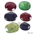 6200 Ct 6 Pcs Natural Multi Color Emerald Ruby Sapphire Mixed Cut Loose Gem Lot